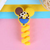 10Pcs Cartoon Spiral Cable Protector The Ambiguous Otter
