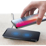 2 in 1 Sleek Qi Wireless Charger & Docking Station Black The Ambiguous Otter