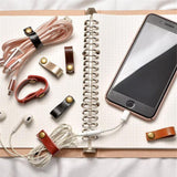 2pcs Genuine Leather Cable Organizer The Ambiguous Otter