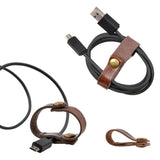 2pcs Genuine Leather Cable Organizer The Ambiguous Otter