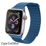 Apple Watch Magnetic Leather Loop Bands cape cod blue / 42mm 44mm The Ambiguous Otter