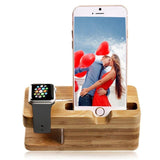 Bamboo Apple Watch iPhone Charging Dock Station The Ambiguous Otter