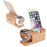 Bamboo Apple Watch iPhone Charging Dock Station The Ambiguous Otter