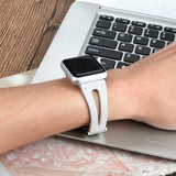 Beverly Genuine Leather Steel Apple Watch Band The Ambiguous Otter