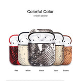 Classy Snake Skin Leather AirPods Case
