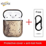 Classy Snake Skin Leather AirPods Case The Ambiguous Otter