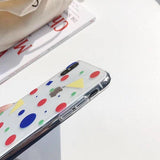 Colorful Geometric Clear iPhone Case