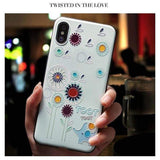 Cute 3D Emboss Patterned iPhone Case Mint elephant / For iPhone X The Ambiguous Otter