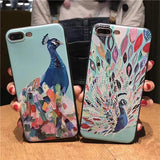 Embossed Peacock Soft TPU iPhone Case The Ambiguous Otter