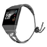 Feria Fitbit Ionic Rhinestone Bracelet Band Black The Ambiguous Otter
