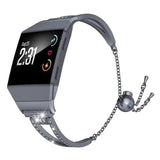 Feria Fitbit Ionic Rhinestone Bracelet Band Grey The Ambiguous Otter