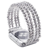 Glossy Silver Beads Apple Watch Elastic Band The Ambiguous Otter