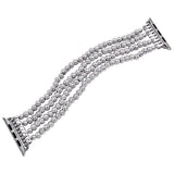 Glossy Silver Beads Apple Watch Elastic Band The Ambiguous Otter