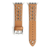 Golden Droplets Apple Watch Leather Band Brown | Silver / 38mm | 40mm The Ambiguous Otter