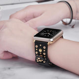 Golden Droplets Apple Watch Leather Band The Ambiguous Otter