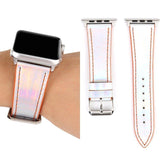 Holographic Apple Watch Leather Band Frozen Orange / for 42mm 44mm The Ambiguous Otter