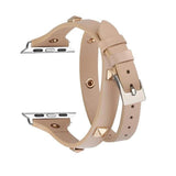 Iggy Pop Studded Apple Watch Leather Band Beige / 42mm | 44mm The Ambiguous Otter