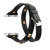 Iggy Pop Studded Apple Watch Leather Band Black / 38mm | 40mm The Ambiguous Otter