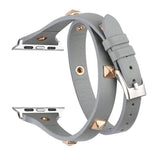 Iggy Pop Studded Apple Watch Leather Band Gray / 38mm | 40mm The Ambiguous Otter