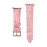 Izzy Apple Watch Pink Leather Band Pink Lizard / 38mm The Ambiguous Otter