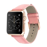 Izzy Apple Watch Pink Leather Band The Ambiguous Otter