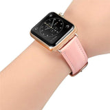 Izzy Apple Watch Pink Leather Band The Ambiguous Otter