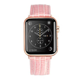 Izzy Apple Watch Pink Leather Band The Ambiguous Otter