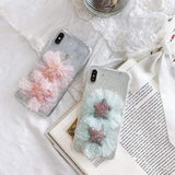 Lace x Fluffy Flower iPhone Case The Ambiguous Otter