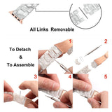 Looped Pearly White Apple Watch Resin Band The Ambiguous Otter
