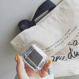 Metallic Coated Hard Shell AirPods Case Silver The Ambiguous Otter