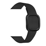 Modern Apple Watch Leather Loop Band Black | Black / 44mm | 42mm The Ambiguous Otter