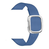 Modern Apple Watch Leather Loop Band Cape Blue | Silver / 44mm | 42mm The Ambiguous Otter
