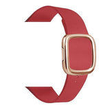 Modern Apple Watch Leather Loop Band Crimson | Gold / 40mm | 38mm The Ambiguous Otter