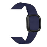 Modern Apple Watch Leather Loop Band Dark Blue | Black / 40mm | 38mm The Ambiguous Otter