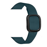Modern Apple Watch Leather Loop Band Forest Green | Black / 44mm | 42mm The Ambiguous Otter