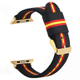 Nautika Stripes Apple Watch Nylon Band black red yellow G / 40mm The Ambiguous Otter