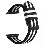 Nautika Stripes Apple Watch Nylon Band black white  B / 40mm The Ambiguous Otter