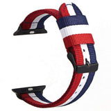 Nautika Stripes Apple Watch Nylon Band blue white red B / 38mm The Ambiguous Otter