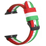 Nautika Stripes Apple Watch Nylon Band Red white green B / 38mm The Ambiguous Otter