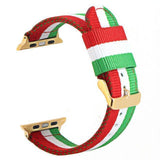 Nautika Stripes Apple Watch Nylon Band Red white green G / 40mm The Ambiguous Otter