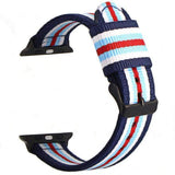 Nautika Stripes Apple Watch Nylon Band white blue red B / 42mm The Ambiguous Otter