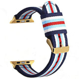Nautika Stripes Apple Watch Nylon Band white blue red G / 40mm The Ambiguous Otter