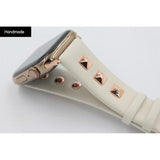 New Handmade Studded Leather Apple Watch Band The Ambiguous Otter