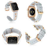 New Handmade Studded Leather Apple Watch Band The Ambiguous Otter