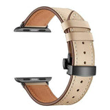 Olamoira Apple Watch Leather Band China / Apricot | Black / 40mm The Ambiguous Otter