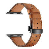 Olamoira Apple Watch Leather Band China / Brown | Black / 40mm The Ambiguous Otter