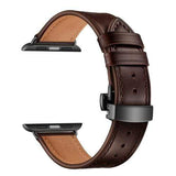 Olamoira Apple Watch Leather Band China / Dark Brown | Black / 40mm The Ambiguous Otter