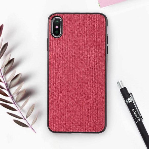 Otter's Fabric Silicone iPhone Case For iPhone X / Red The Ambiguous Otter