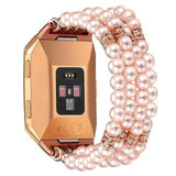 Pearla Fitbit Ionic Elastic Bracelet Band Pink The Ambiguous Otter