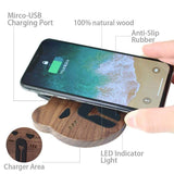 Premium Handmade Wooden Wireless Charging Pad | Animal Series The Ambiguous Otter